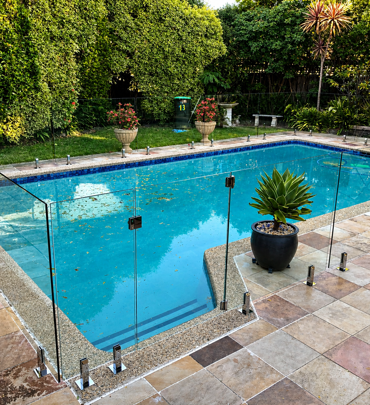 Council-compliant frameless glass pool fencing Sydney