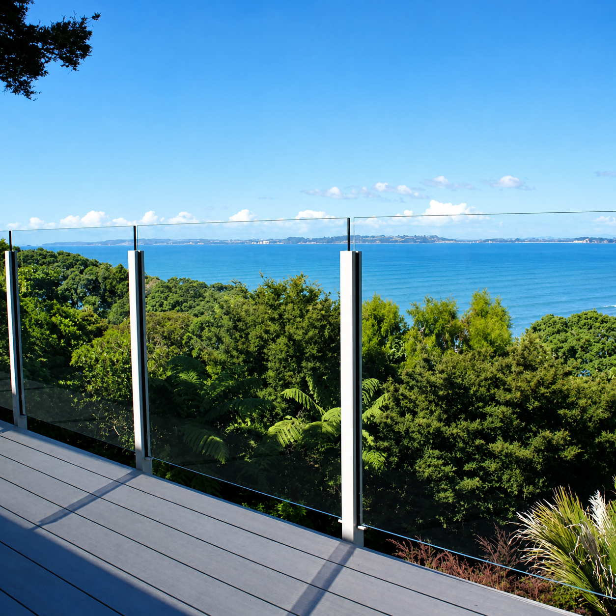 Frameless glass balustrade on a Sydney balcony