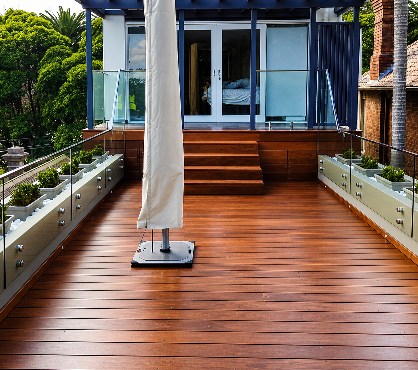 Glass deck balustrade Northern Beaches Sydney